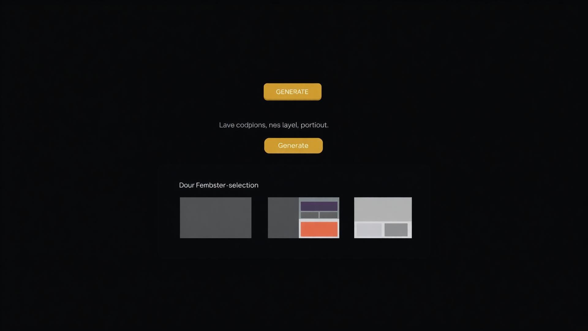 AI content generation interface